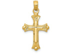 FJC Finejewelers 14k Yellow Gold Budded Cross Charm