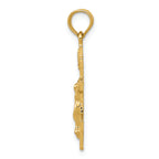 FJC Finejewelers 14k Yellow Gold Eastern Orthodox Crucifix Charm