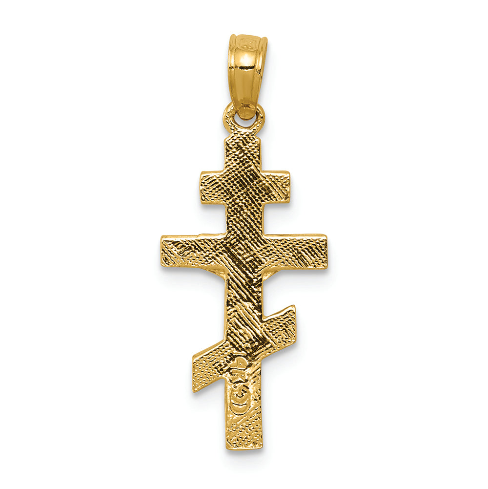 FJC Finejewelers 14k Yellow Gold Eastern Orthodox Crucifix Charm