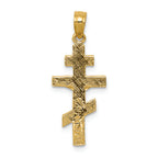 FJC Finejewelers 14k Yellow Gold Eastern Orthodox Crucifix Charm