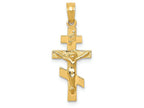 FJC Finejewelers 14k Yellow Gold Eastern Orthodox Crucifix Charm