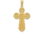 FJC Finejewelers 14k Yellow Gold Satin Crucifix Charm