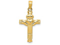 FJC Finejewelers 14k Yellow Gold Claddagh Cross Charm
