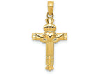 FJC Finejewelers 14k Yellow Gold Claddagh Cross Charm