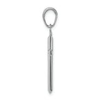 FJC Finejewelers 14k White Gold 3d Beveled Stick Cross Charm