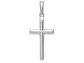 FJC Finejewelers 14k White Gold 3d Beveled Stick Cross Charm