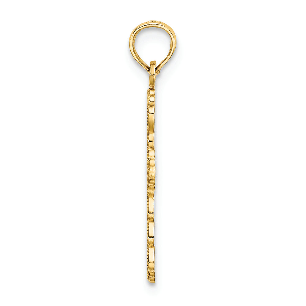 FJC Finejewelers 14k Yellow Gold Scalloped Cross Charm