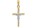FJC Finejewelers 14k Two-tone Gold Inri Crucifix Charm