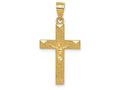 FJC Finejewelers 14k Yellow Gold Bright Cut Crucifix Charm