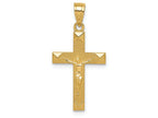 FJC Finejewelers 14k Yellow Gold Bright Cut Crucifix Charm