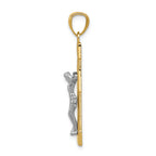 FJC Finejewelers 14k Two-tone Gold Crucifix Charm