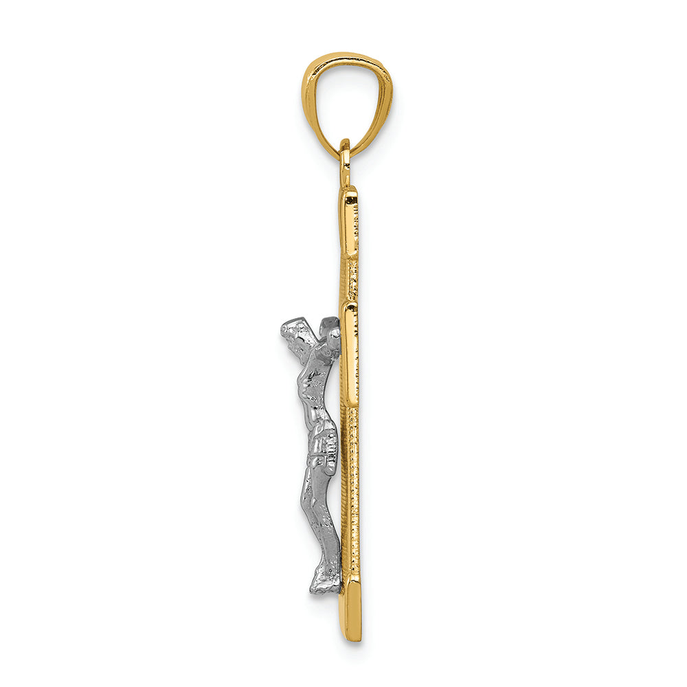 FJC Finejewelers 14k Two-tone Gold Crucifix Charm
