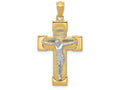 FJC Finejewelers 14k Two-tone Gold Crucifix Charm
