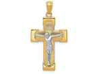 FJC Finejewelers 14k Two-tone Gold Crucifix Charm