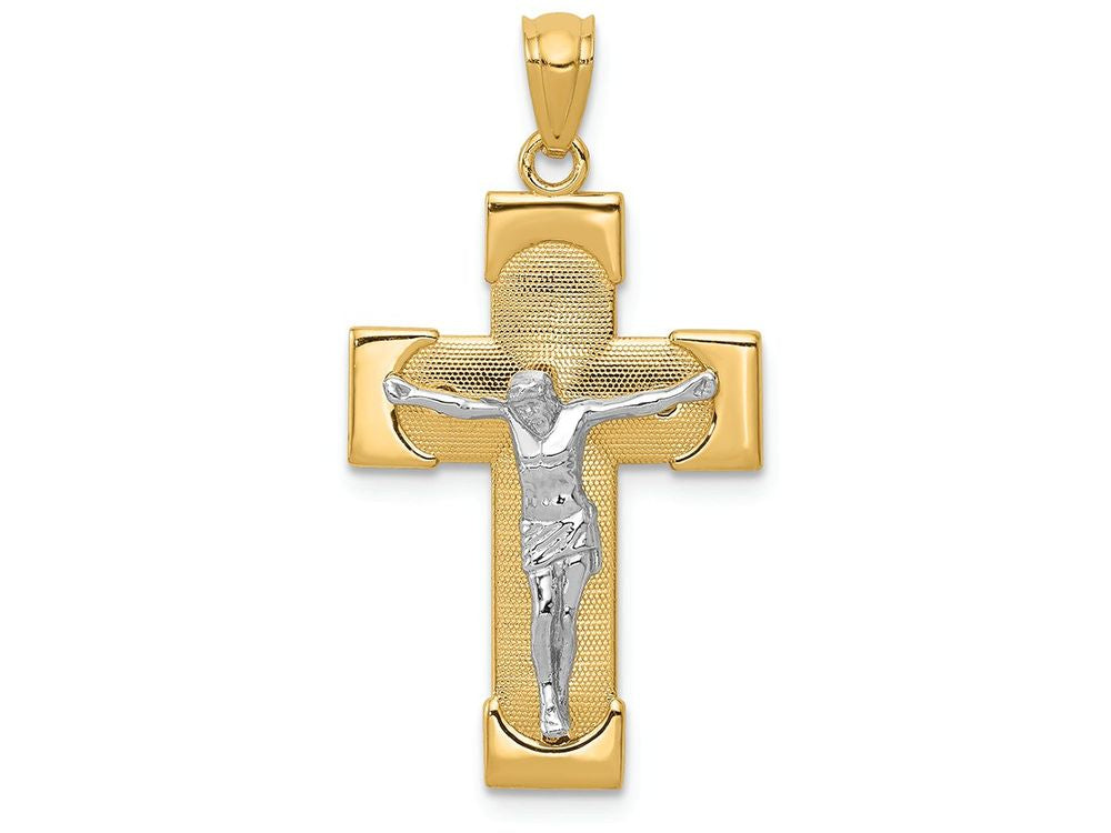 FJC Finejewelers 14k Two-tone Gold Crucifix Charm