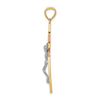 FJC Finejewelers 14 Kt Tri Color Gold Crucifix Charm