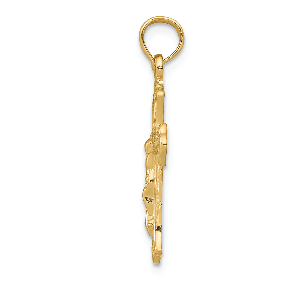FJC Finejewelers 14k Yellow Gold Inri Crucifix Charm