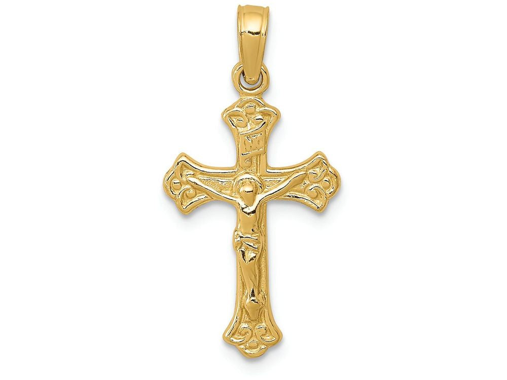 FJC Finejewelers 14k Yellow Gold Inri Crucifix Charm