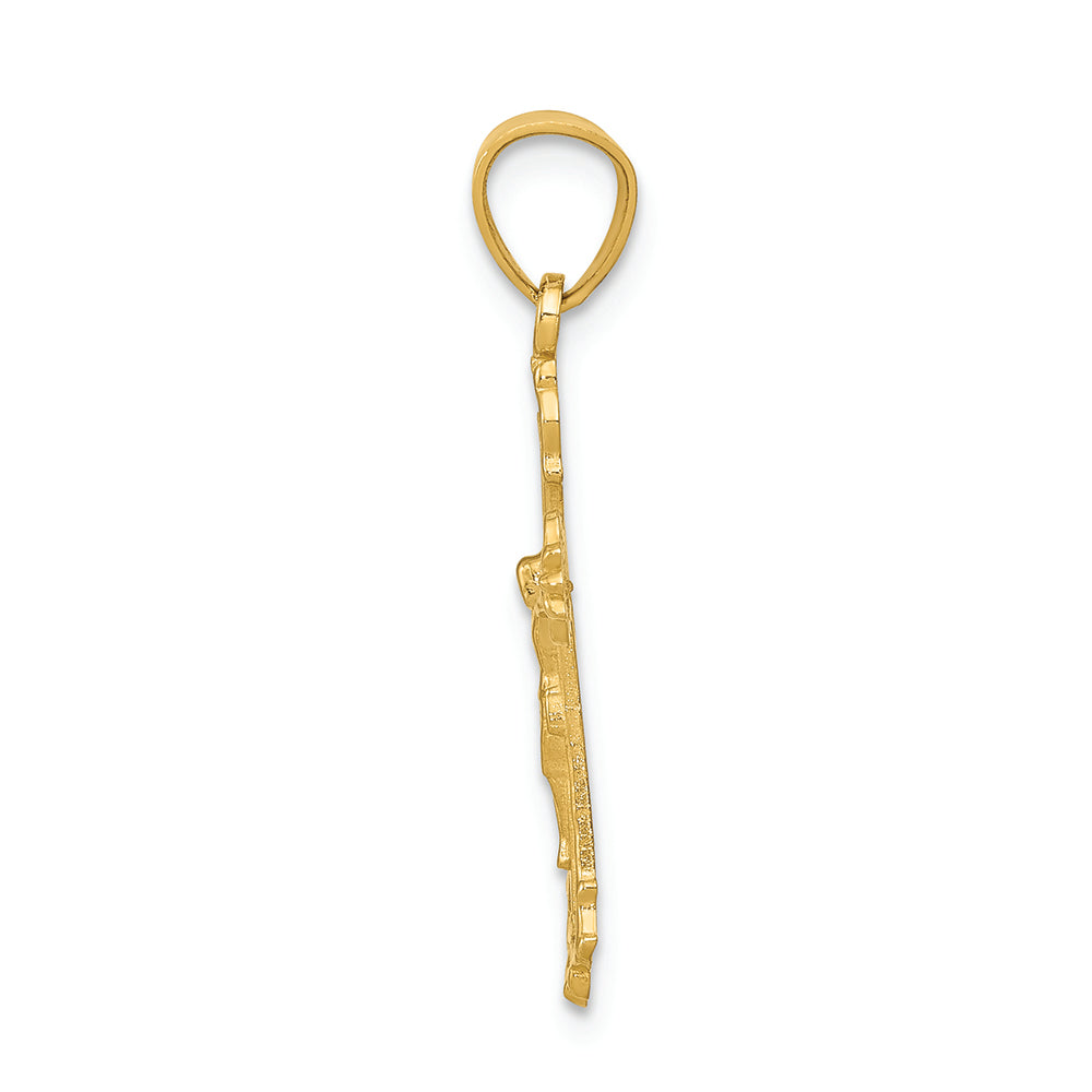 FJC Finejewelers 14k Yellow Gold Small Crucifix Charm