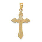 FJC Finejewelers 14k Yellow Gold Bright Cut Crucifix Charm