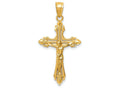 FJC Finejewelers 14k Yellow Gold Bright Cut Crucifix Charm