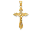 FJC Finejewelers 14k Yellow Gold Bright Cut Crucifix Charm