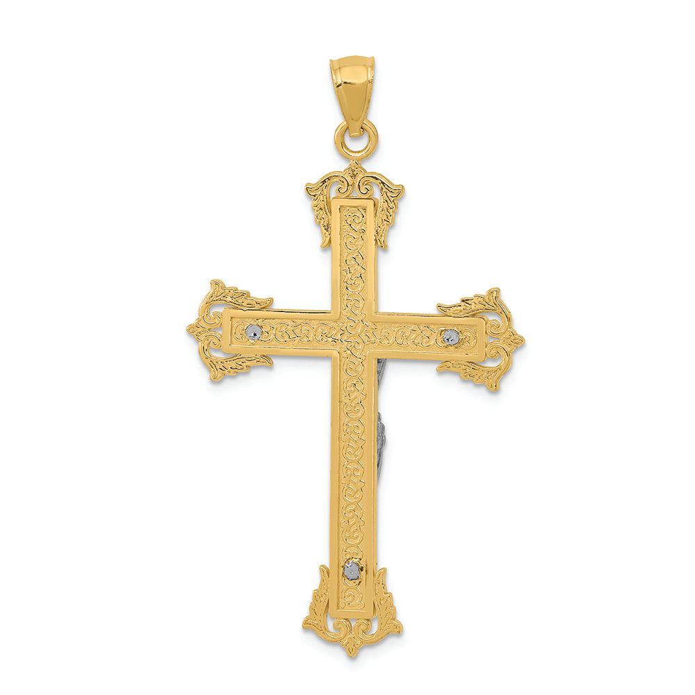 FJC Finejewelers 14k Two-tone Gold Crucifix Charm