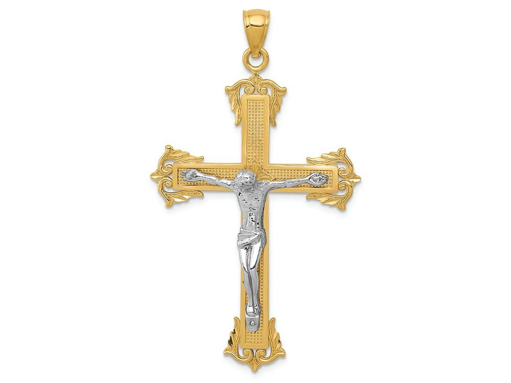 FJC Finejewelers 14k Two-tone Gold Crucifix Charm