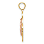 FJC Finejewelers 14k Two-tone Gold Rose Virgin Mary Charm