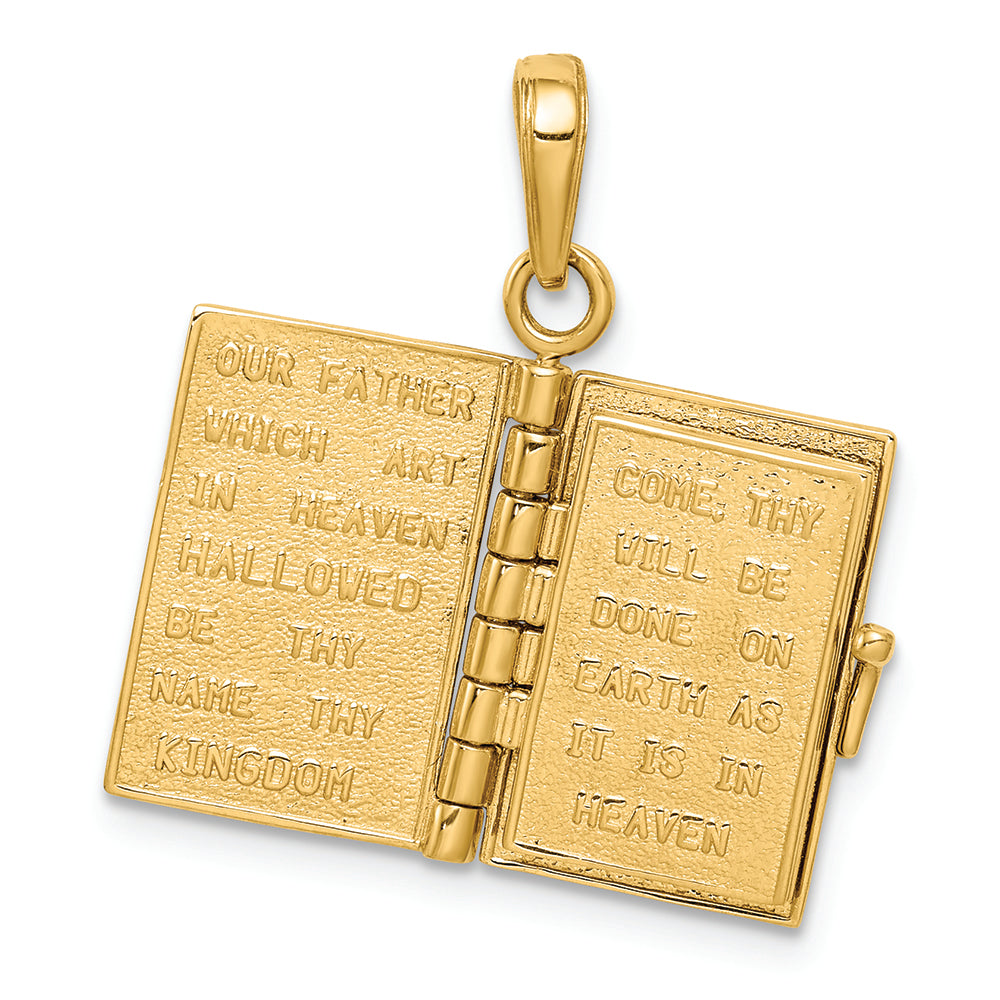 FJC Finejewelers 14k Yellow Gold Lord's Prayer Bible Charm