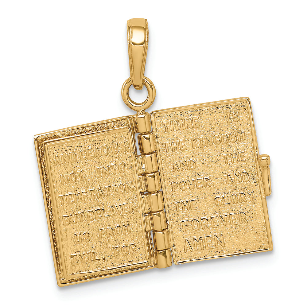 FJC Finejewelers 14k Yellow Gold Lord's Prayer Bible Charm