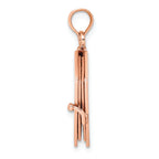 FJC Finejewelers 14k Rose Gold 3d Holy Bible Book with Lord's Prayermoveable Page Charm