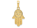 FJC Finejewelers 14k Yellow Gold Jewish Hand Of God with Star Of David Charm