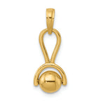 FJC Finejewelers 14k Yellow Gold 3d Baby Rattle with Moveable Ball Charm