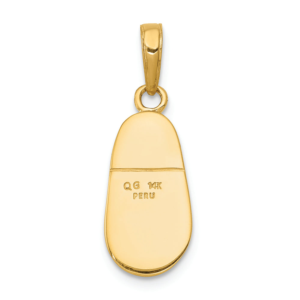 FJC Finejewelers 14k Yellow Gold 3d Baby Shoe with Bow Charm