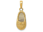 FJC Finejewelers 14k Yellow Gold 3d Baby Shoe with Bow Charm