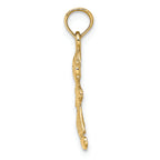FJC Finejewelers 14k Yellow Gold Playful Girl with Cut Out Heart Charm