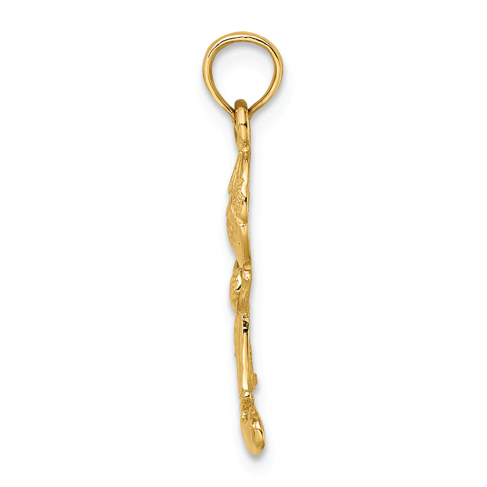 FJC Finejewelers 14k Yellow Gold Playful Boy with Cut Out Buttons Charm
