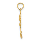 FJC Finejewelers 14k Yellow Gold Playful Boy with Cut Out Buttons Charm