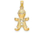 FJC Finejewelers 14k Yellow Gold Playful Boy with Cut Out Buttons Charm