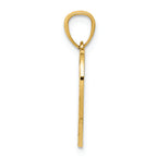 FJC Finejewelers 14k Yellow Gold Bright Cut Daddys Little Girl Heart Charm