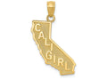 FJC Finejewelers 14k Yellow Gold Cali Girl State Charm