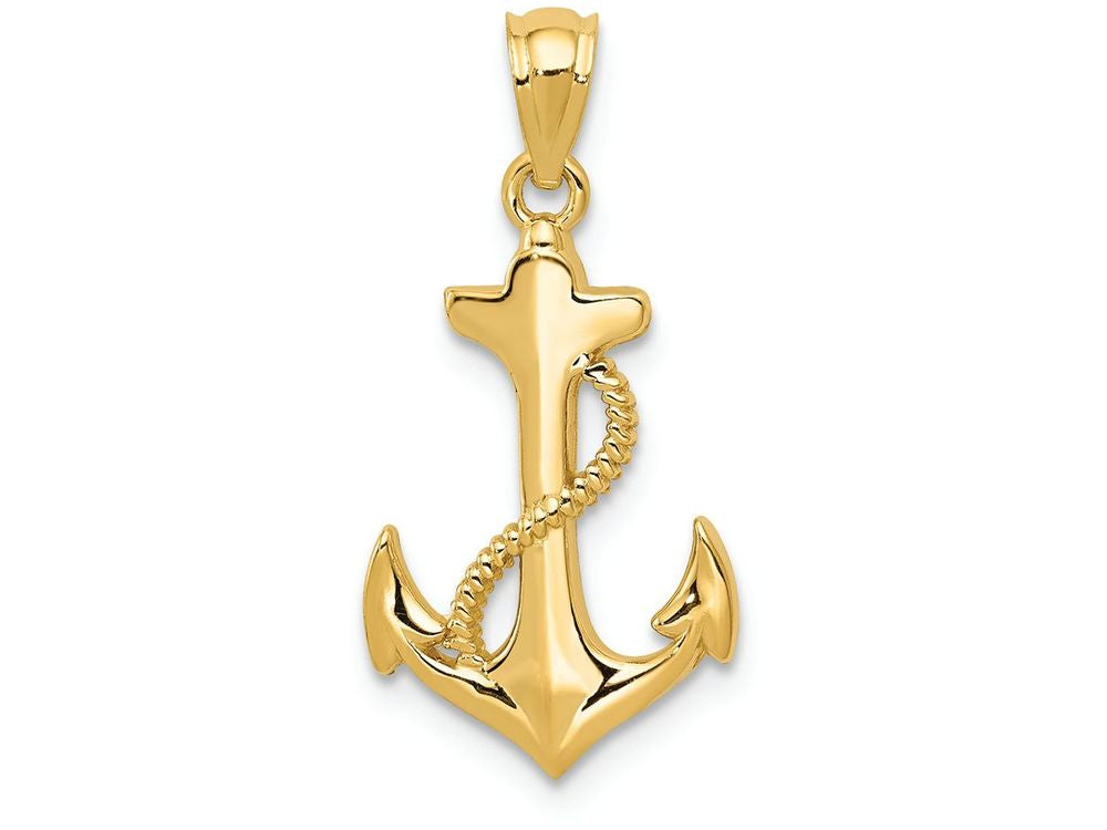 FJC Finejewelers 14k Yellow Gold Polished Anchor Charm