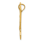 FJC Finejewelers 14k Yellow Gold Bright Cut Eagle Charm