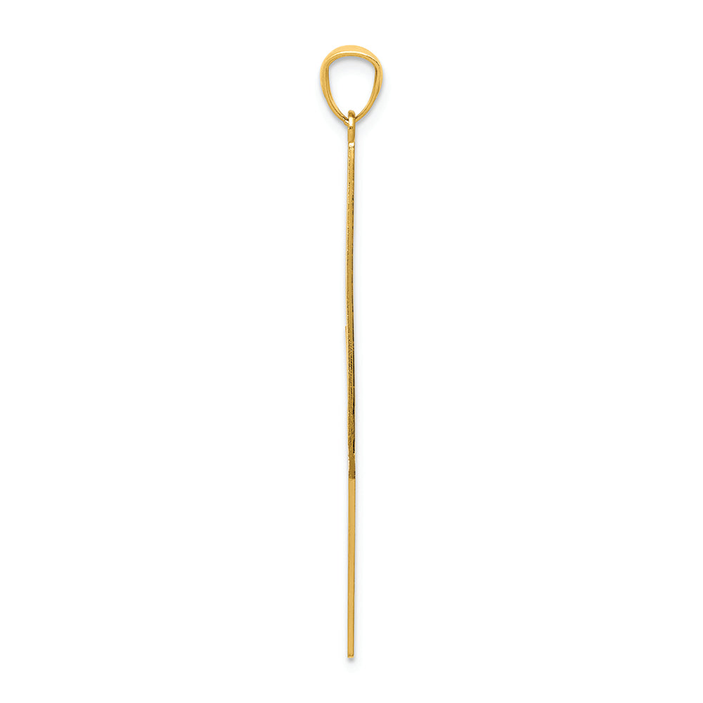 FJC Finejewelers 14k Yellow Gold Polished Bright Cut Lightning Bolt Charm