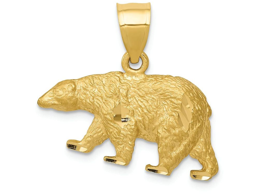 FJC Finejewelers 14k Yellow Gold Bright Cut Bear Charm
