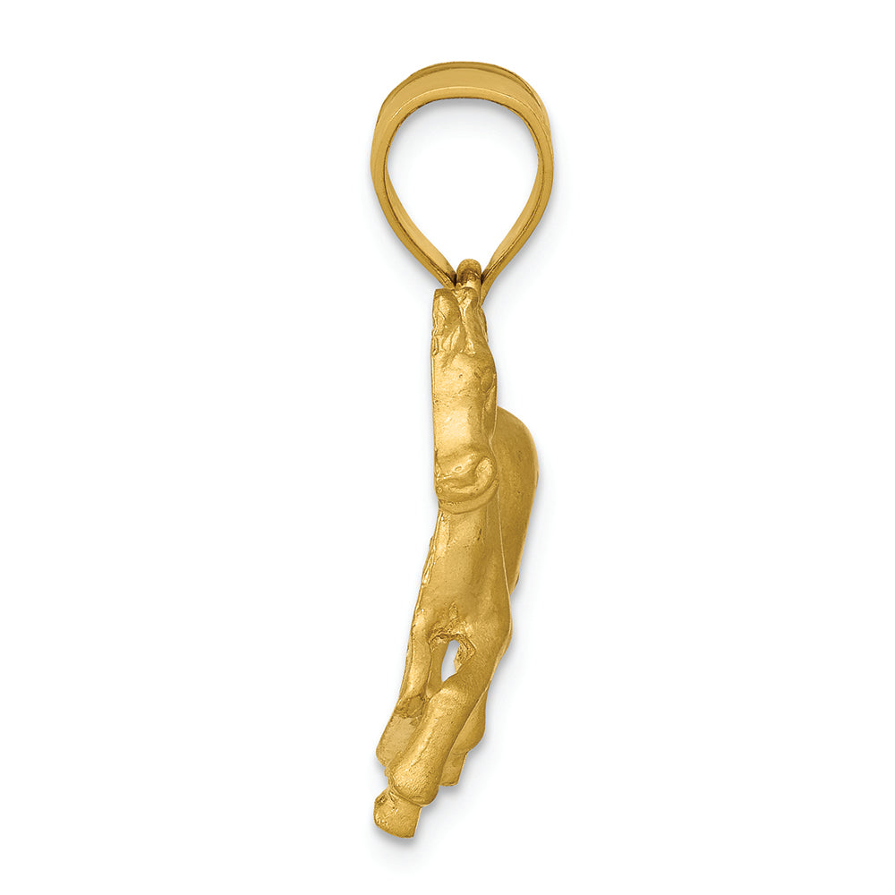 FJC Finejewelers 14k Yellow Gold Bright Cut Horse Charm
