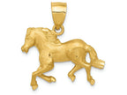 FJC Finejewelers 14k Yellow Gold Bright Cut Horse Charm