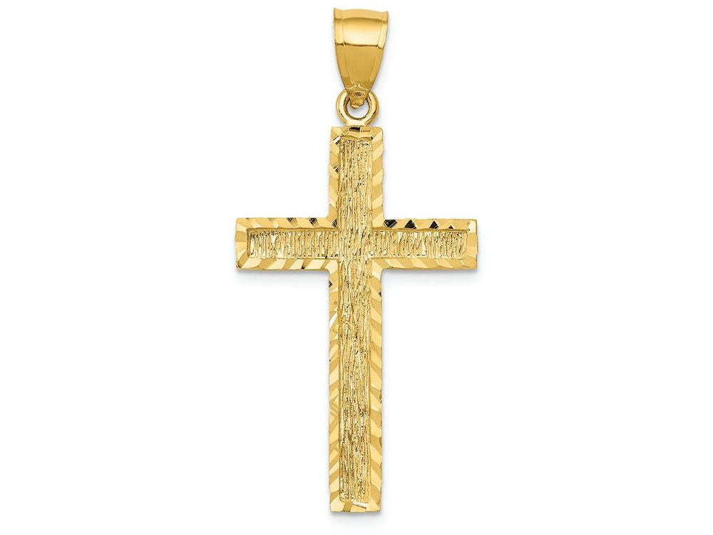 FJC Finejewelers 14k Yellow Gold Bright Cut Cross Charm
