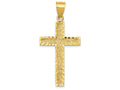 FJC Finejewelers 14k Yellow Gold Bright Cut Cross Charm